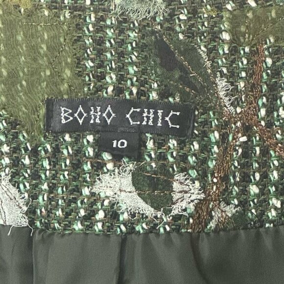 RETRO!! BOHO CHIC Applique Jacket/Blazer Sz 10 - Picture 4 of 6